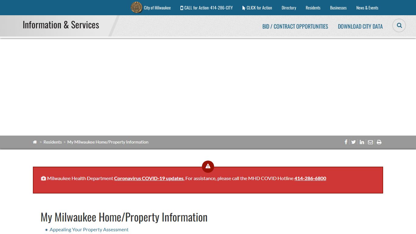 My Milwaukee Home/Property Information